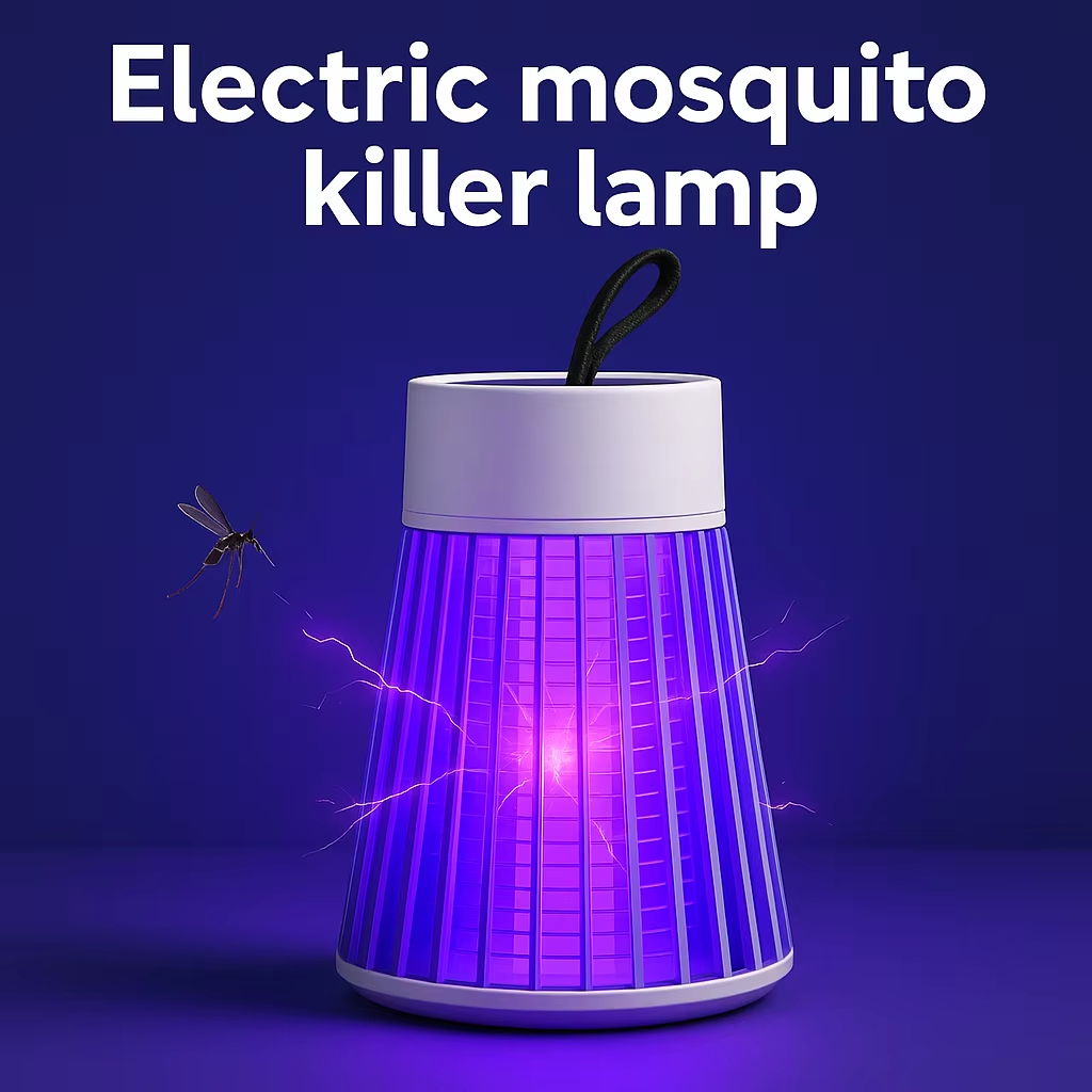 Elektrische muggenlamp 2-in-1 USB insectenverjager met LED-lamp voor slaapkamer, buiten, kamperen - insectenvanger voor wespen en muggen