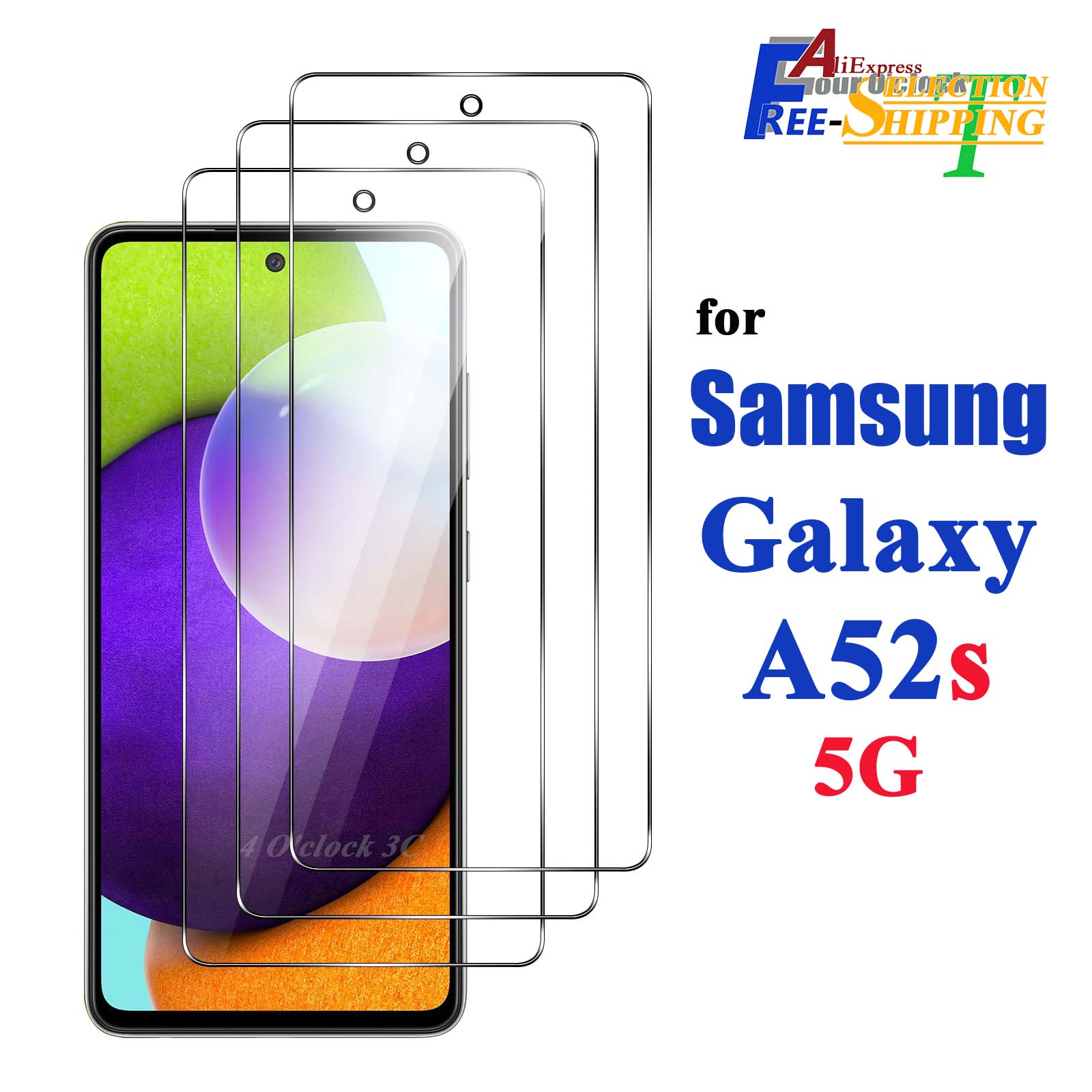 For Samsung Galaxy A52s 5G 6.5 inch Screen Protector Tempered Glass Crystal Mica 9H Protective HD Clear Transparent Anti Scratch