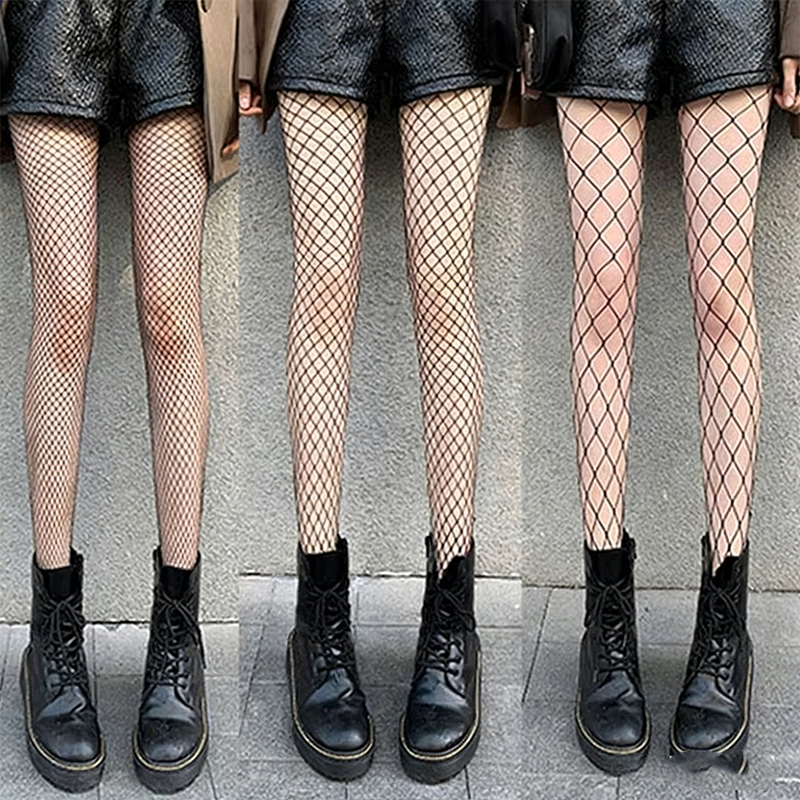 Sexy Fishnet Stockings Women's Tights Fishnet Mesh Long Nylon Tights Body Stockings Fish Net Pantyhose High Waist Hosiery