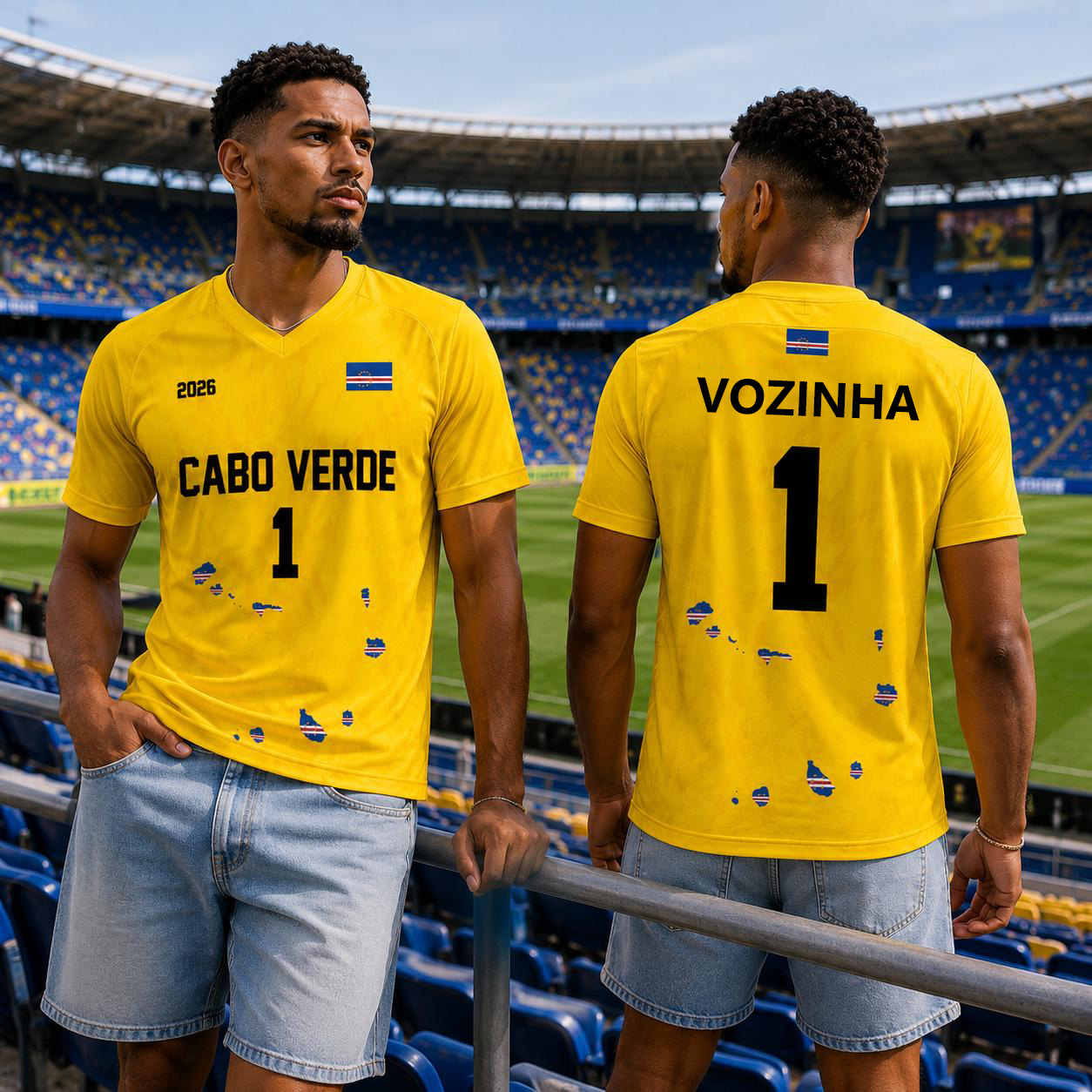 Maglia da Calcio Cabo Verde per Adulti e Bambini, Maglia da Portiere VOZINHA N.1, T-Shirt Sportiva Estiva per Uomo, Abbigliamento per Bambini, Maglietta per Donna