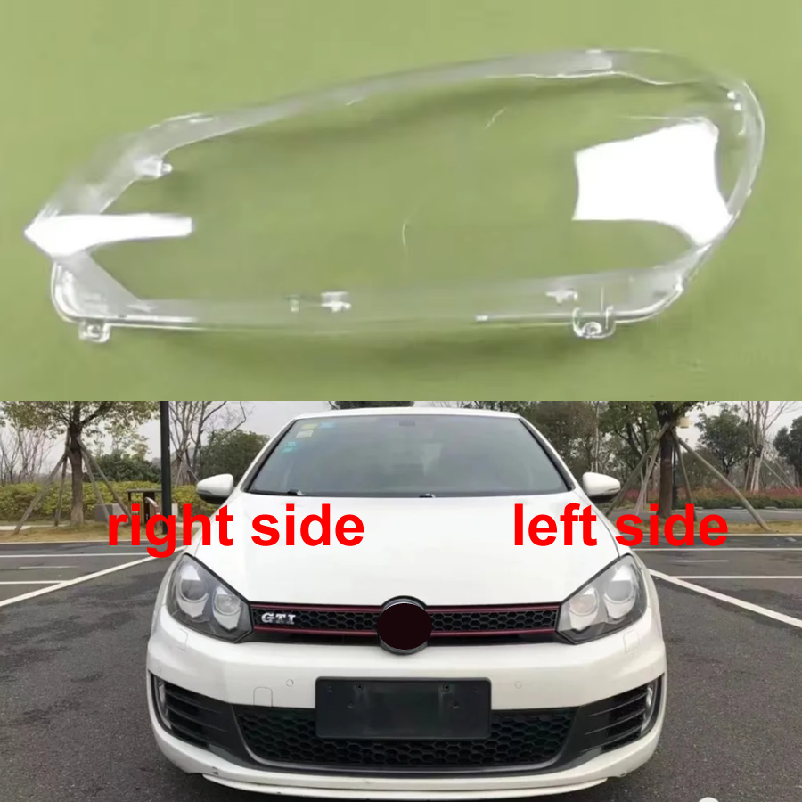 Untuk VW Golf 6 Xenon/GTI 2010 2011 2012 2013 Lampu Depan Penutup Transparan Lampu Sorot Cangkang Lensa Kap Lampu Bayangan Kaca