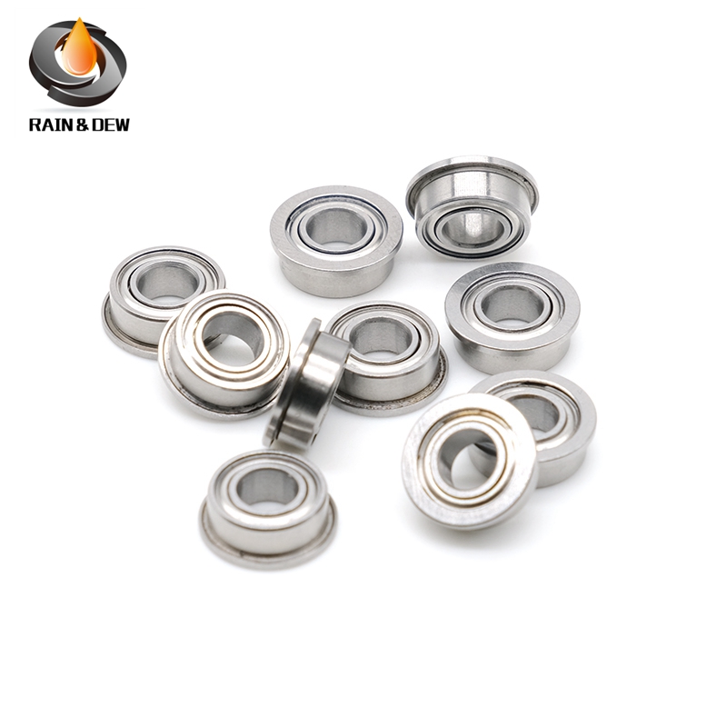 10 buah 5X10X4mm bantalan bola Flange MF105ZZ ABEC-7 mf105