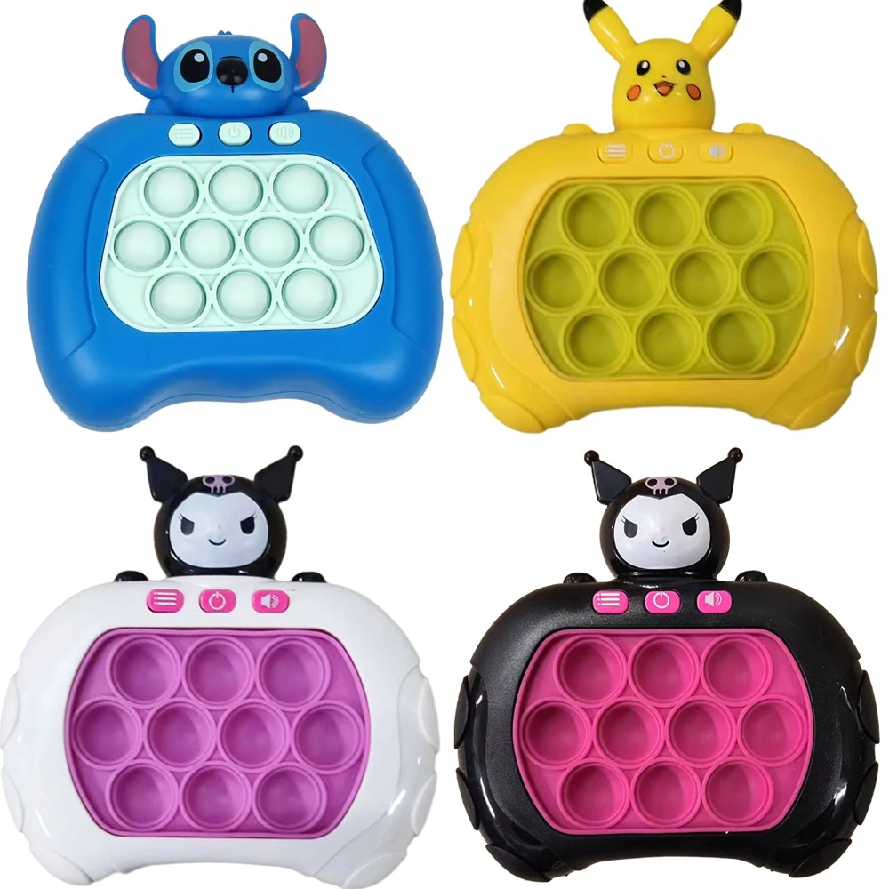 Brinquedo de fidget pop-up com caixa para adultos e crianças, jogo de pressão rápida, pop-up, bolha, eletrônico, luz, antistress, presente, novo, 2024