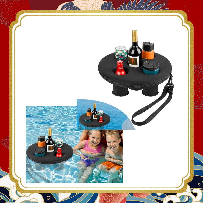 Porte-gobelet flottant pour piscine, flotteur de boissons avec 5 trous, plateau flottant d'été pour fêtes à la piscine, plage, Spa, bain à remous, outil flottant