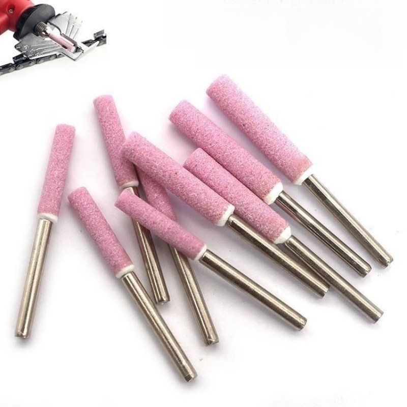 10Pcs Chainsaw Sharpener Set 4.4-5.5mm Grinding Stones Metal Polishing High-Quality Sharpening Files