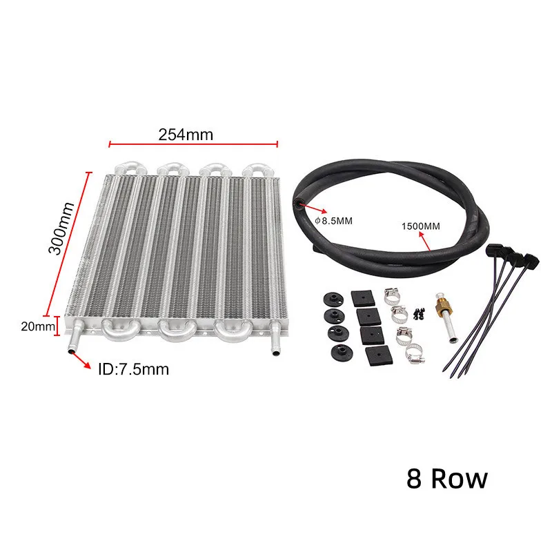 10 rijen 8 rijen 6 rijen 4 rijen 2 rijen aluminium externe transmissie oliekoeler/automatische handmatige radiatorconverterset