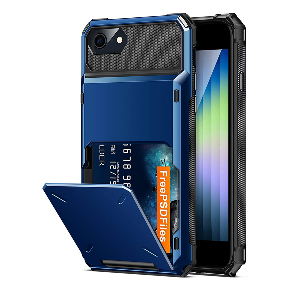 Pour iPhone SE 2022 2020 étui portefeuille 5 carte d'identité fente porte-carte de crédit rabat caché poche couverture pour iPhone SE3 SE2 SE 2022 Coque