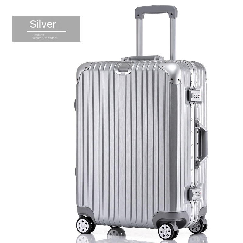 Mala de viagem com estrutura de alumínio, 20/24/29 polegadas, material para pc, malas de embarque, tsa, bloqueio de combinação alfandegária