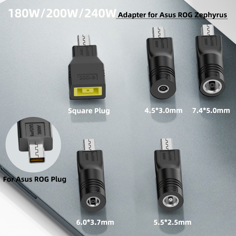 Адаптер питания постоянного тока 180 Вт, 200 Вт, 240 Вт для Asus ROG Zephyrus G16 G14, преобразователь зарядного устройства для ноутбука Asus Square, разъем для ноутбука