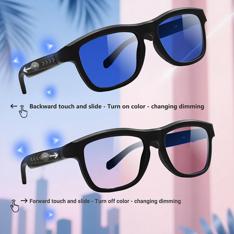 Gafas de Sol con Control Táctil y Cambio de Color para Hombre y Mujer, Electrocrómicas, con IA Inteligente, Traducción, Llamadas, Reproductor de Música, Bluetooth