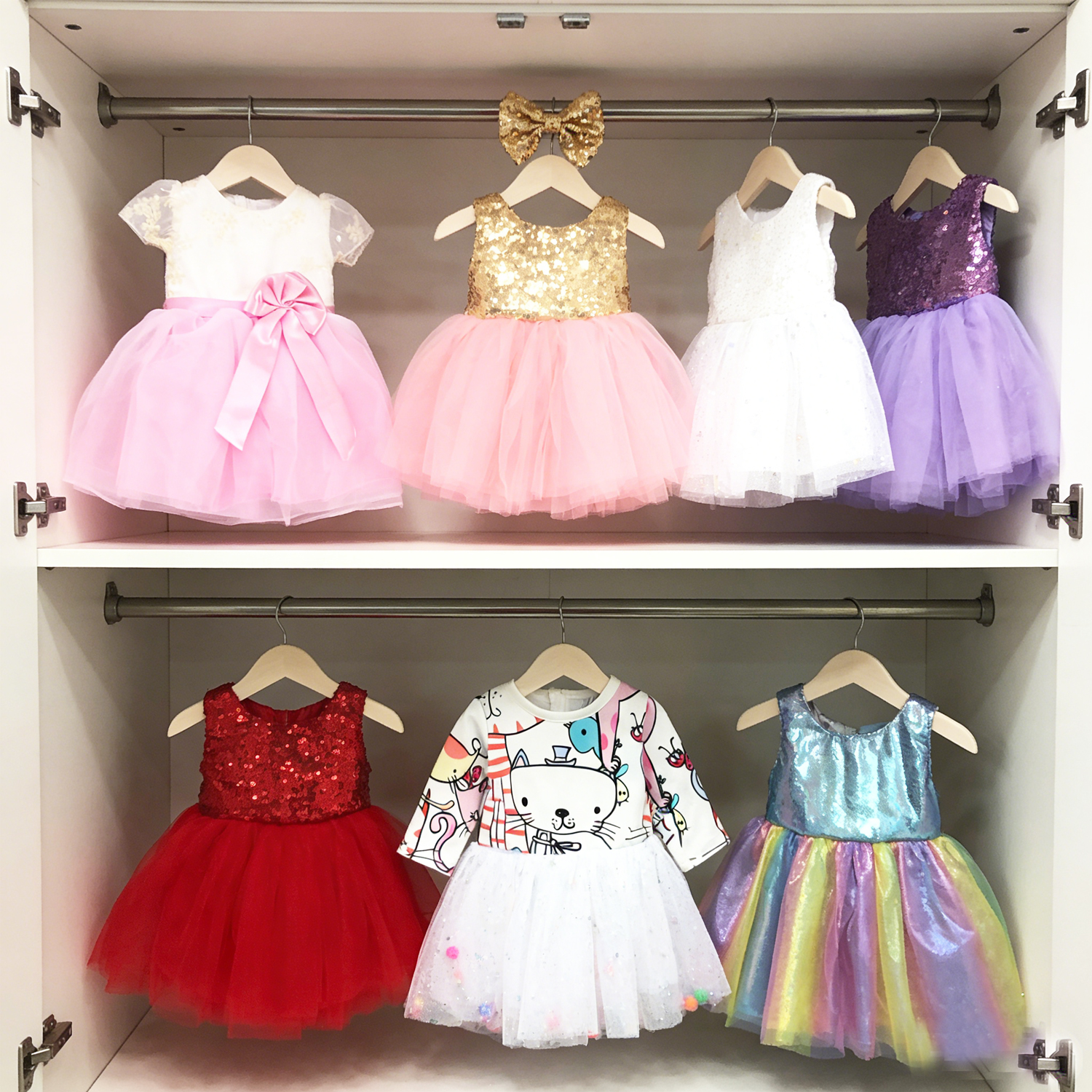Americano 18 pollici ragazza bambola paillettes gonna vestiti brillanti mini vestito carino per 43 cm bambino neonato, OG, accessori bambola fai da te giocattolo