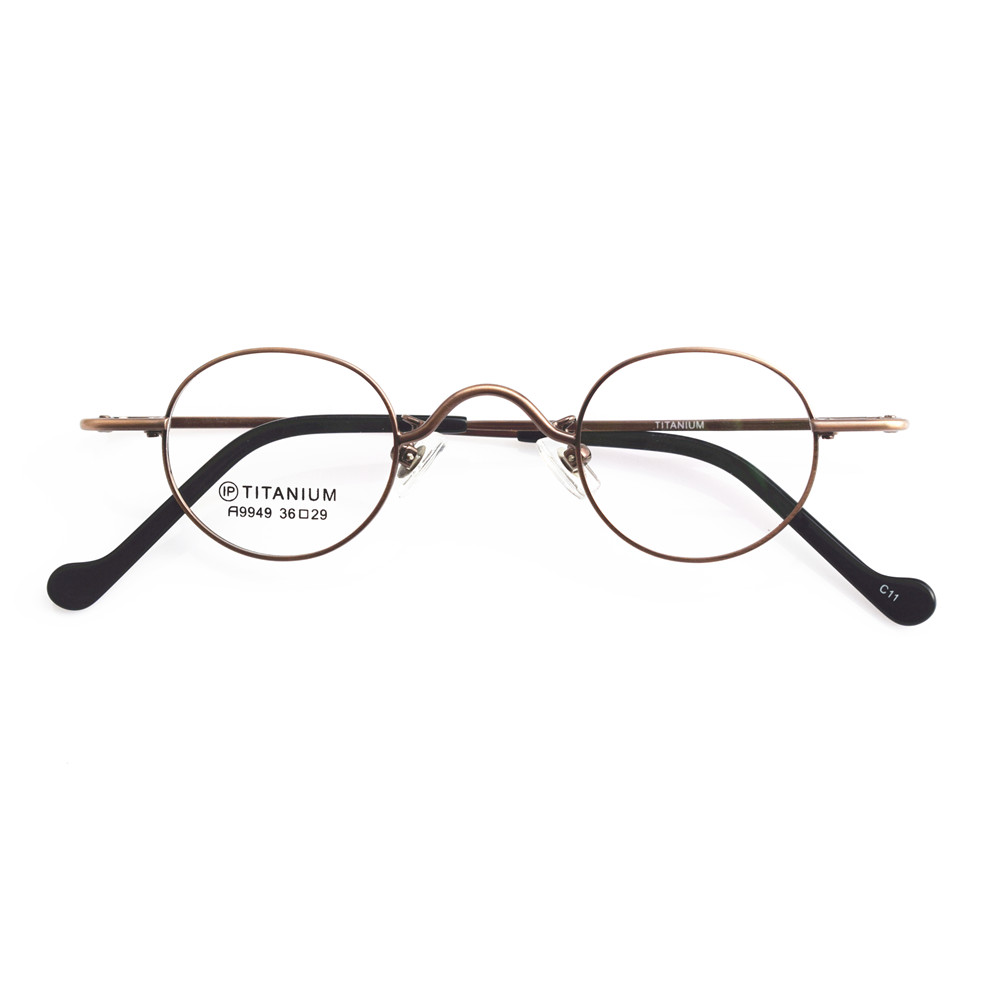 Occhiali in titanio Montature per occhiali ovali super piccole con montatura completa Uomo Donna Occhiali da vista leggeri con prescrizione ottica