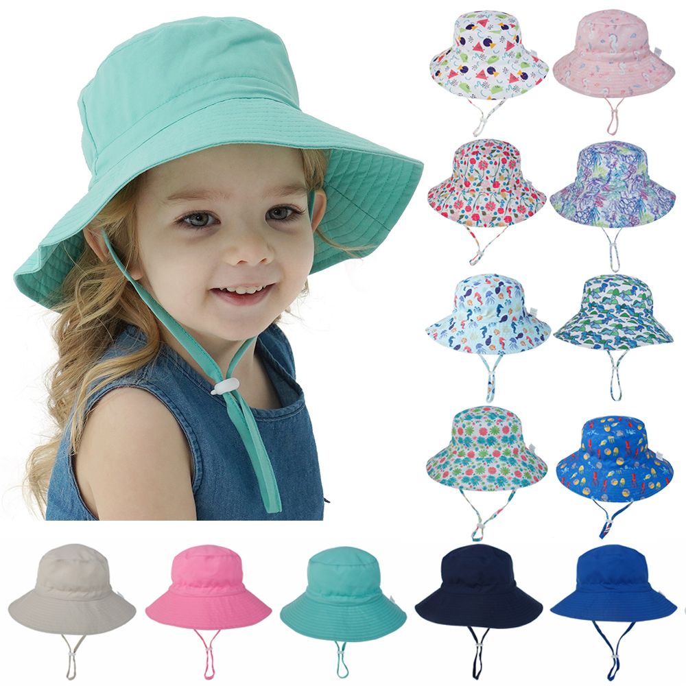 Outdoor Strandhoed Zomer Baby Zonnehoed Voor Meisjes Jongens Kids Emmer Cap 0-8 Jaar