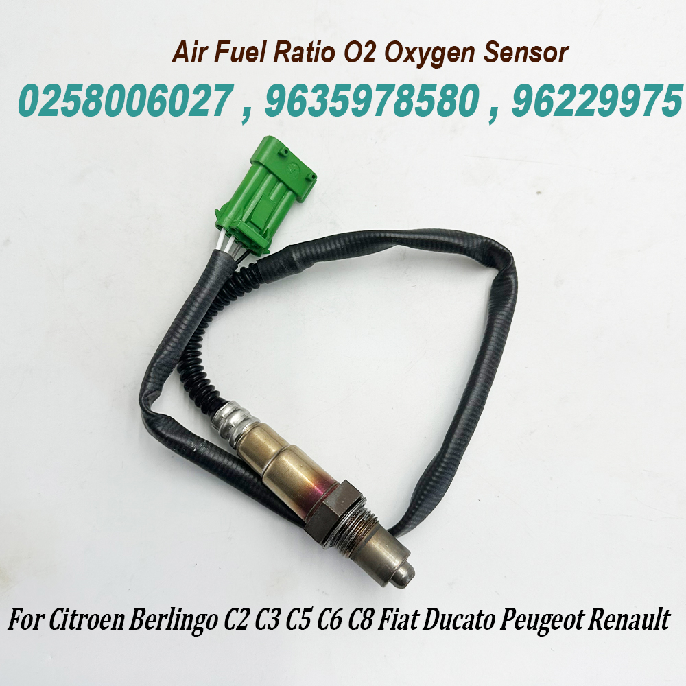 Sensor de oxígeno con sonda Lambda para coche, accesorio de medición de O2 para Citroenn C2, C3, C4, C5, C8, Xsara, Peugeot, 0258006027, 96359785, 96229975, 206, 207, 306, 307, 406