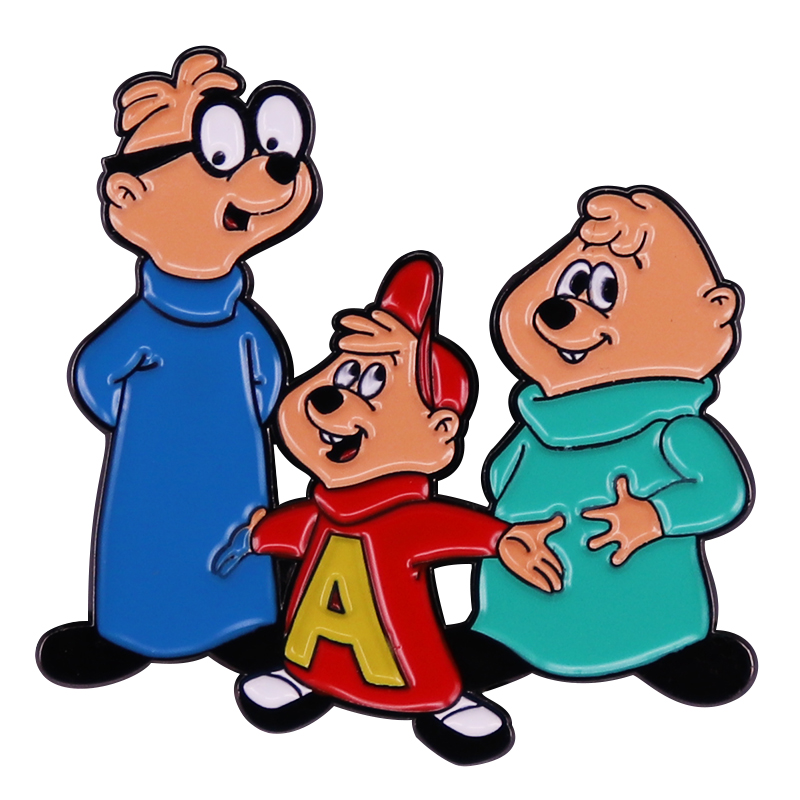 Klassieke Cartoon Alvins X De Chipmunkss Emaille Pin Rugzak Pinnen Badge Broche Sieraden Geschenken