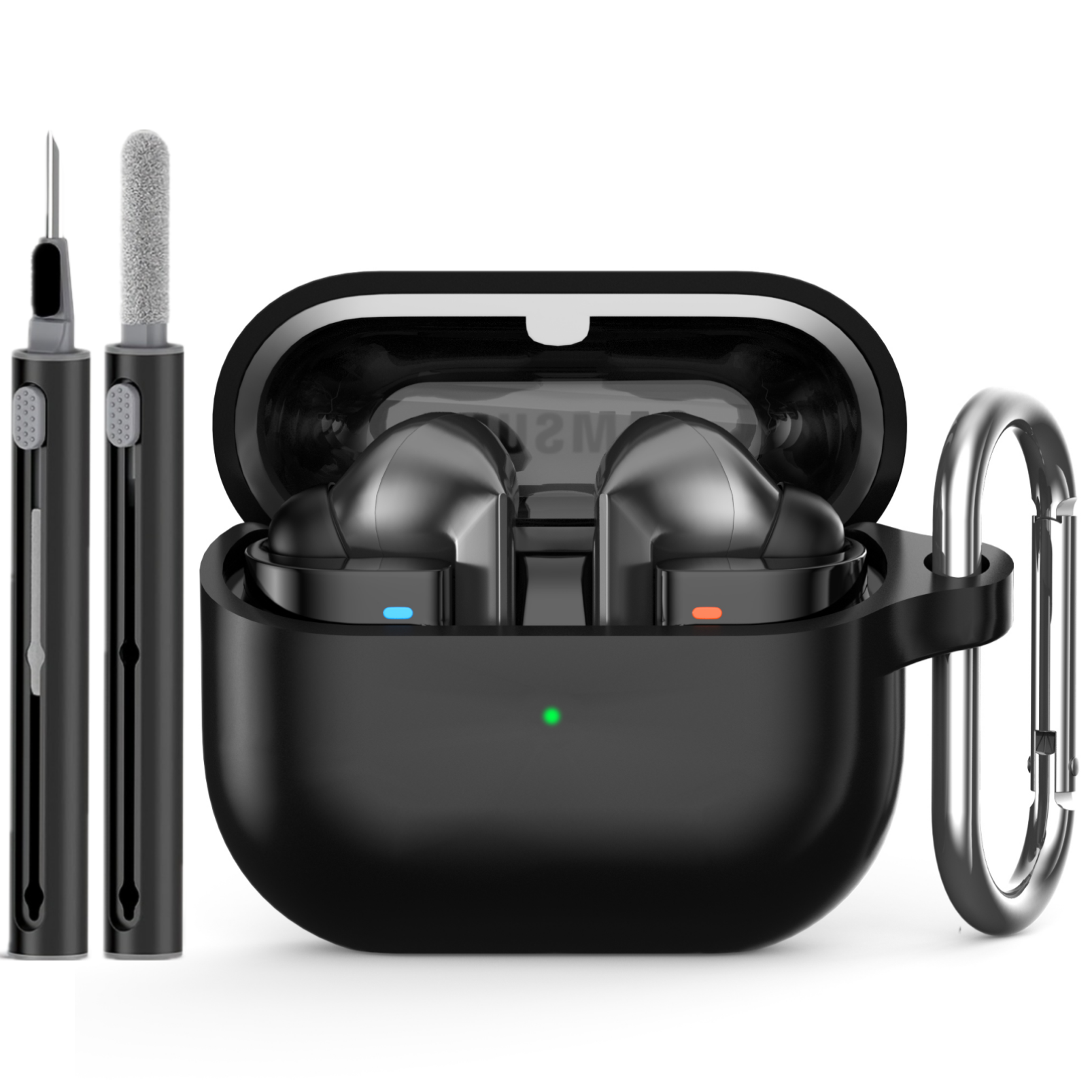 Funda para samsung buds 3/galaxy buds3 pro con kit de limpieza, funda protectora de silicona para galaxy buds 3 buzz 3Pro con llavero