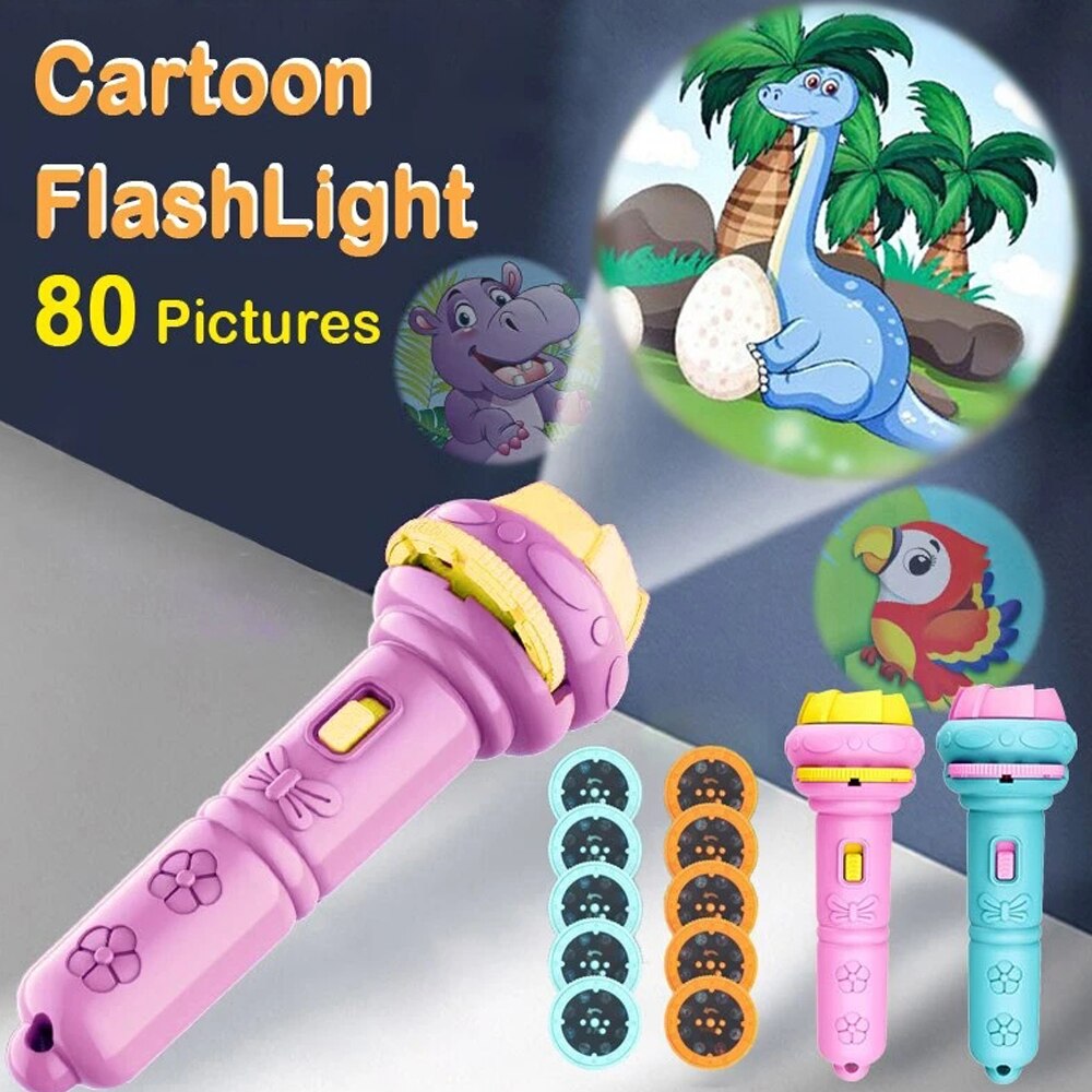 子供用プロジェクター懐中電灯,幼児教育,認識,カード