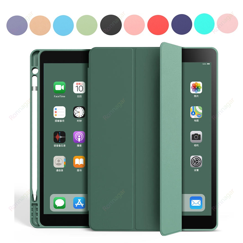 Etui na iPada 10.2 cala 9./8./7. generacji z uchwytem na Pencil, pasuje do iPad A19 12. generacji 2026, A16 2025, Air11 M2 M3 M4 M5, Pro11 10.5, Air4/5/6/7/8 9.7