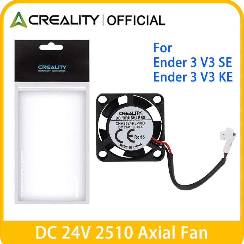 Ventilateurs d'extrudeur Creality Ender 3 V3 SE, ventilateur axial de refroidissement 2510 DC 24V pour imprimantes 3D CR-10 SE/Ender 3 V3 KE/Ender 3 V3 SE