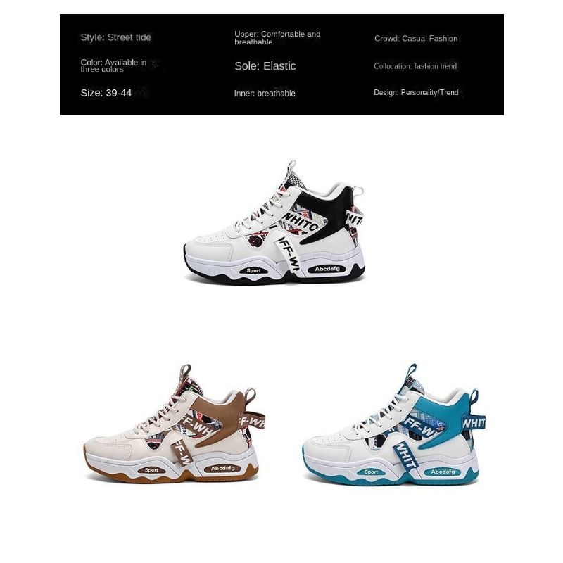 Scarpe da Uomo High-Top con Plateau, Nuove 2026, Traspiranti, Suola Spessa, Casual, Streetwear, Stile Coreano