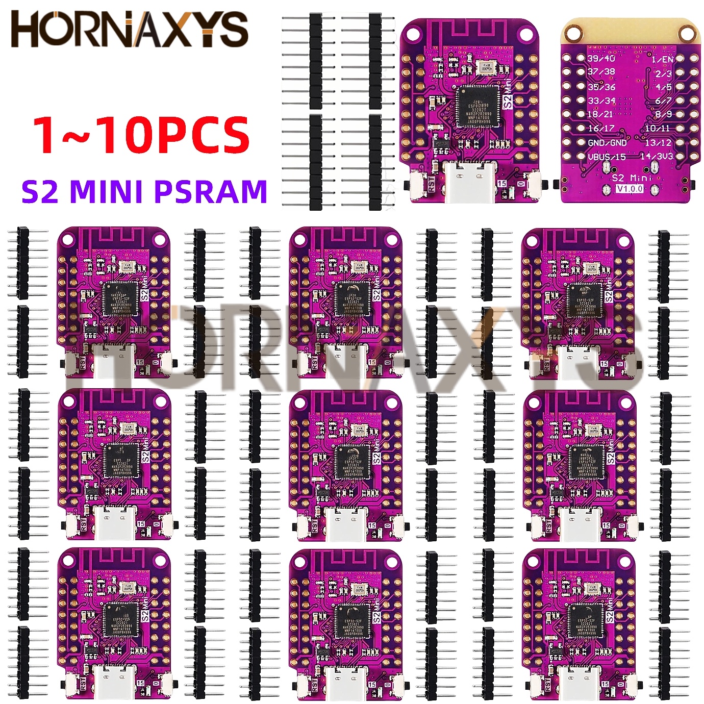 1-10 шт./ESP32 S2 Mini V1.0.0-плата LOLIN WIFI IOT на базе ESP32-S2FN4R2 ESP32-S2 4 МБ флэш-памяти 2 МБ PSRAM WIFI MicroPython Arduino