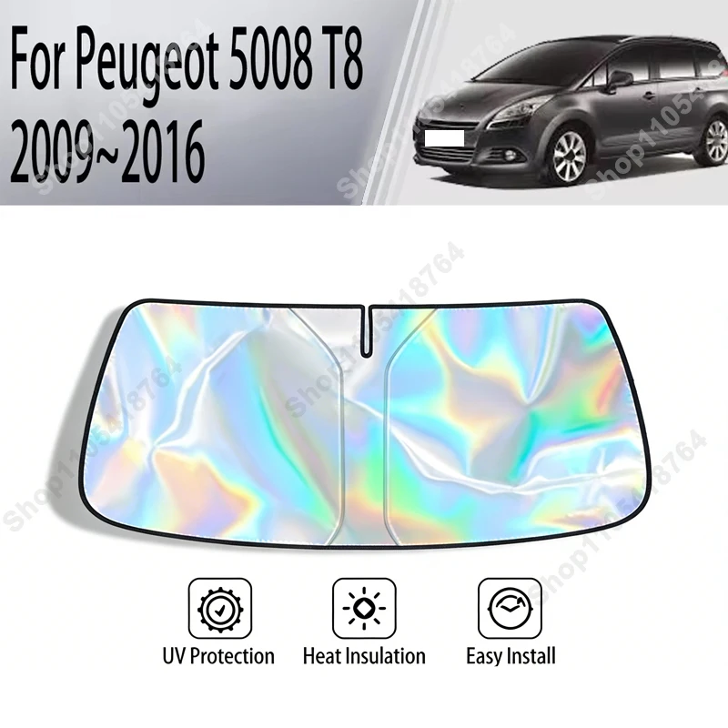 Osłona przeciwsłoneczna na szybę samochodową Peugeot 5008 T8 2009-2016, osłona przed słońcem i promieniami UV, osłona na przednią szybę samochodu