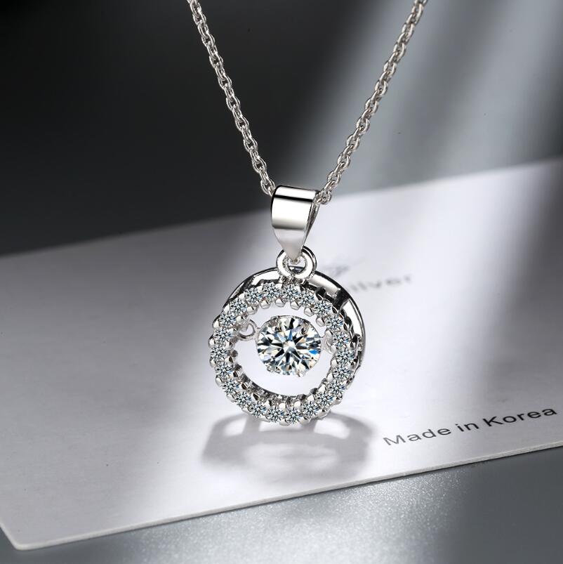 Moissanite colar halo pingente 0.5ct 925 prata esterlina d vvs1 laboratório colar de diamante colar de prata para presente de festa feminino
