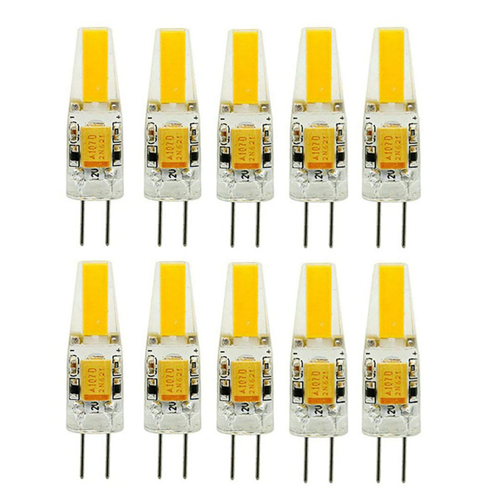 10 個ミニ G4 LED 電球 COB ライト AC DC 12 V/220 V ウォーム/コールドホワイト 360 ビーム角シャンデリアスポットライト交換 20/40 ワットハロゲンランプ