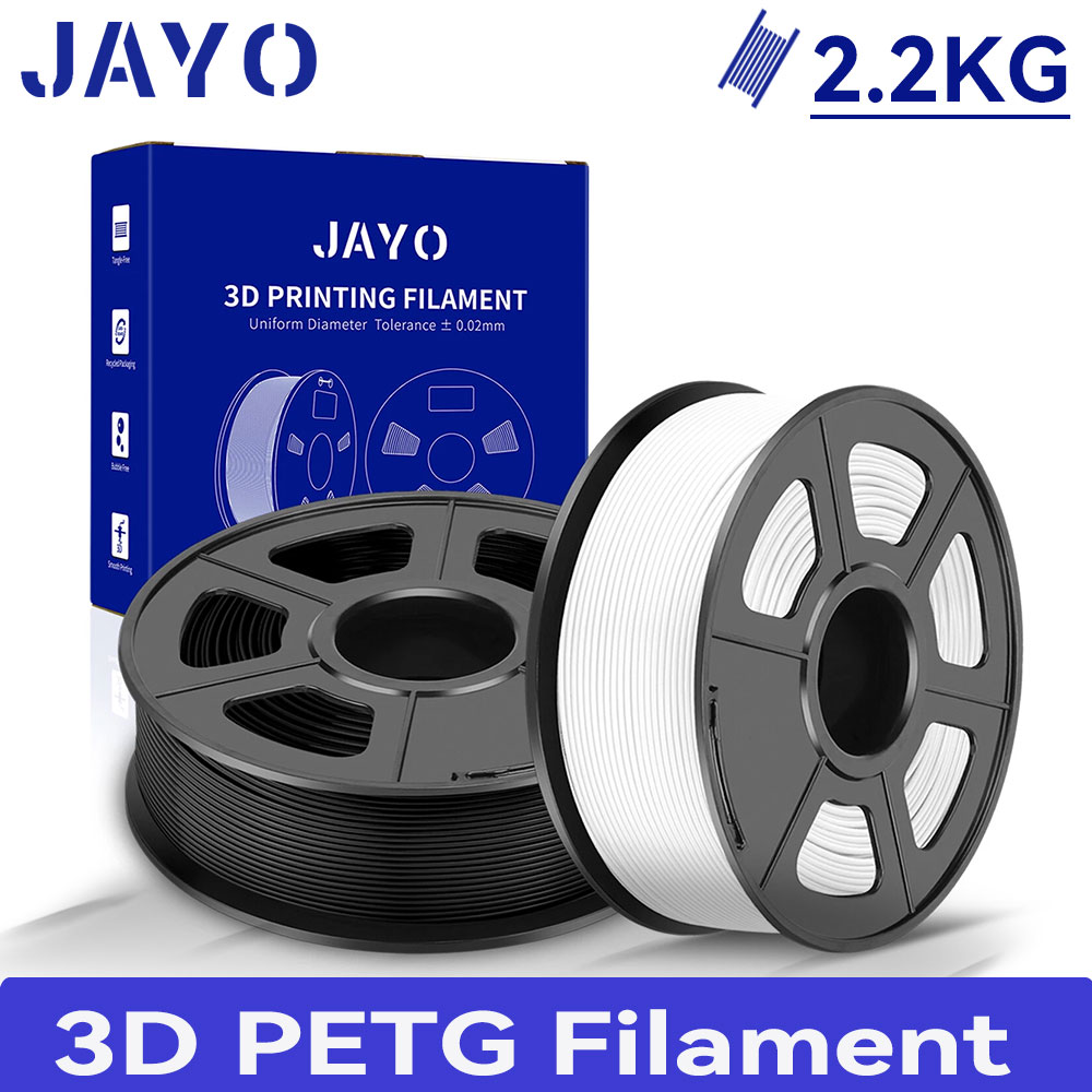 JAYO 2.2 KG 3D PETG/PETG Transparent Filament 1.75mm  Filament For Bambu FDM 3D Printer PETG Neatly Wound 3D Printing Material