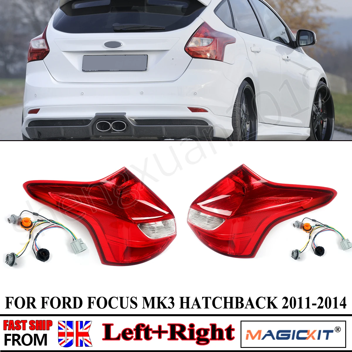 Für ford focus mk3 rücklicht passagier hinten links und rechts 2011/90-14 5 tür hecktür