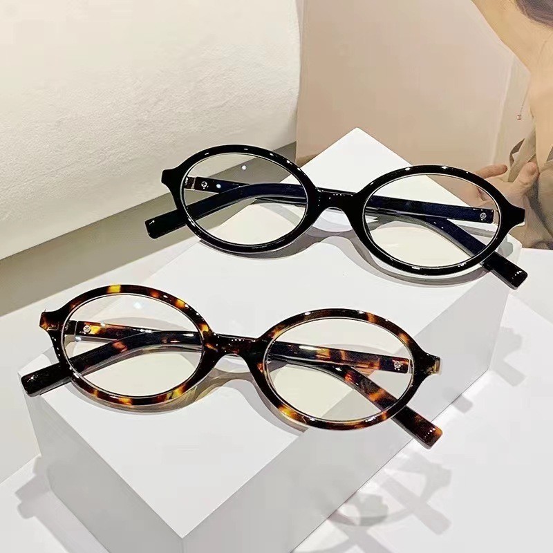 Óculos ovais anti-luz azul Y2K Óculos femininos transparentes com filtro anti-radiação Óculos anti-radiação