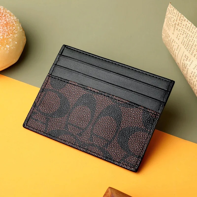 Porte-cartes en cuir PU de luxe, 1 pièce, 2026 #   Portefeuilles fins et compacts, organisateur à plusieurs fentes pour cartes bancaires, argent liquide, sac à main pour femmes