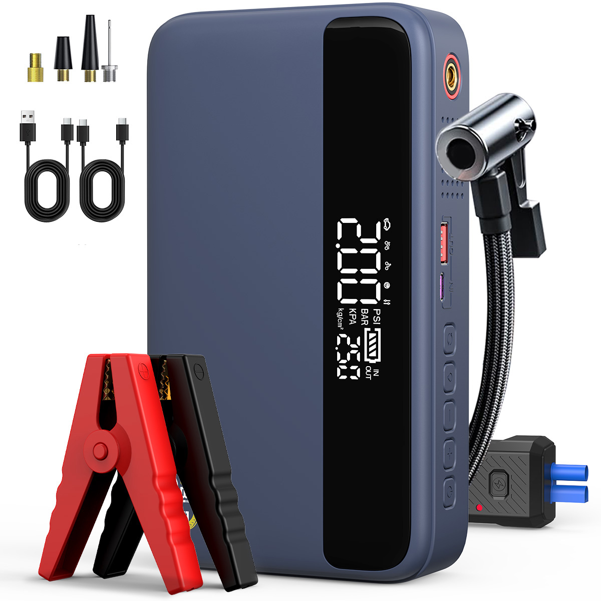 Arrancador de Coches Portátil 1000A/1500A PEAK, Batería Externa de 12V, Cargador de Batería de Coche, Dispositivo de Arranque para Coches de Gasolina y Diésel