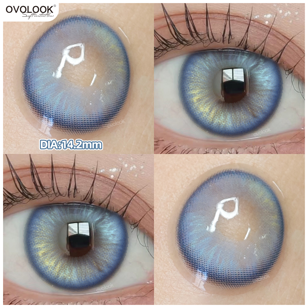 OVOLOOK-2 шт. радужные цветные контактные линзы для глаз, линзы для близорукости, цветные линзы Belleza для учеников, цветные линзы для макияжа, градиентные линзы