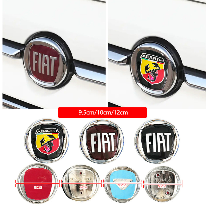 Car Grille Front Rear Logo Auto Emblem Sticker Accessory For Fiat Abarth 500 Tipo FR Panda Argo Freemont Viaggio Bravo Punto Dob
