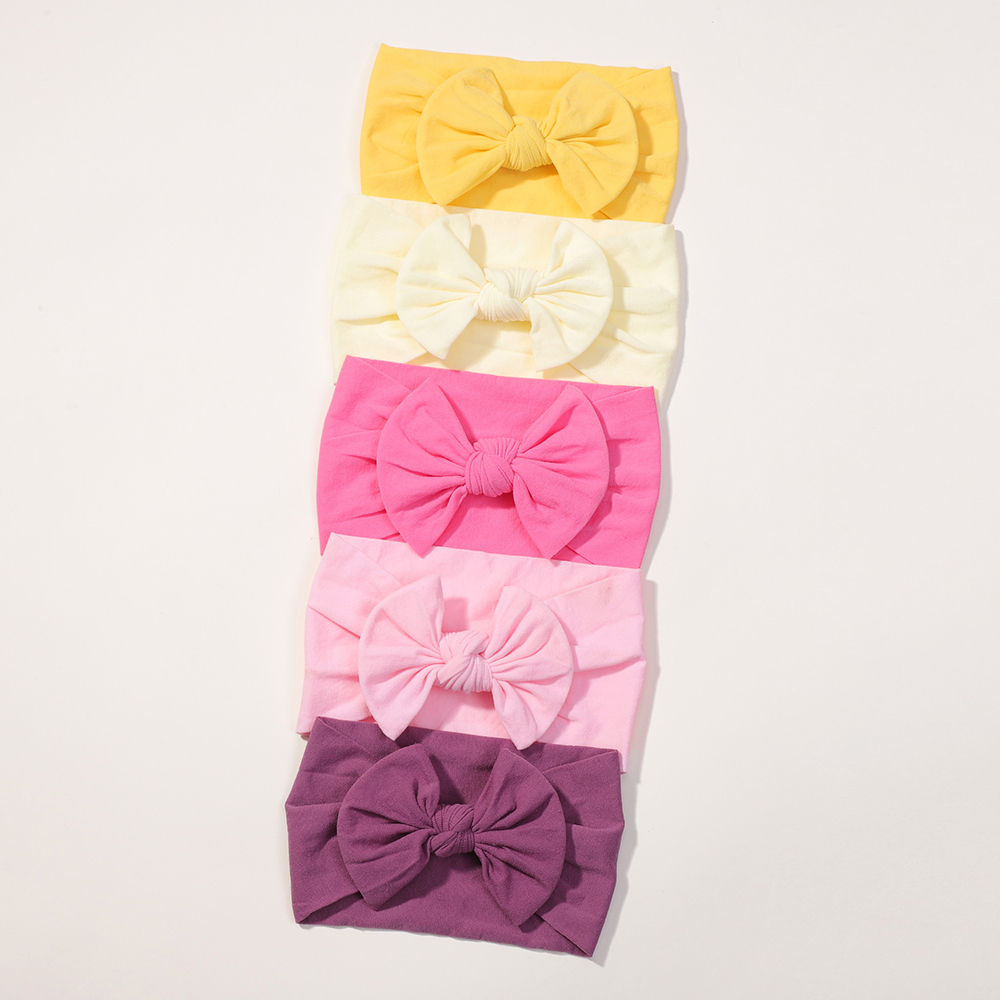 5 pçs bonito arcos bandana do bebê macio elástico faixas de cabelo da menina do bebê para recém-nascido infantil turbante headwear acessórios para o cabelo do bebê