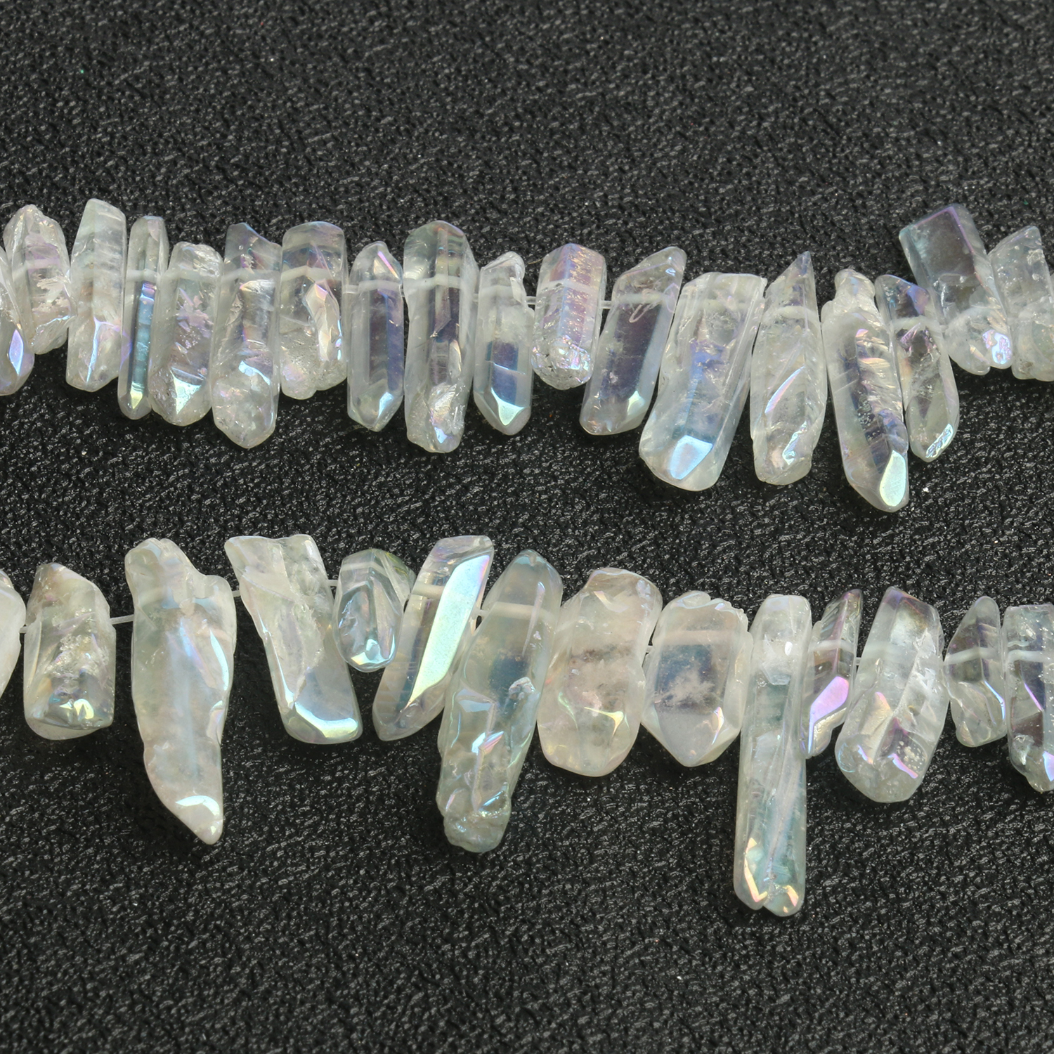 10 stücke Natürliche Rohkristall Quarz Berg Mineral Unregelmäßige Stick Perlen Top Gebohrt Punkt Lose Perlen Für Schmuck Machen Lieferant