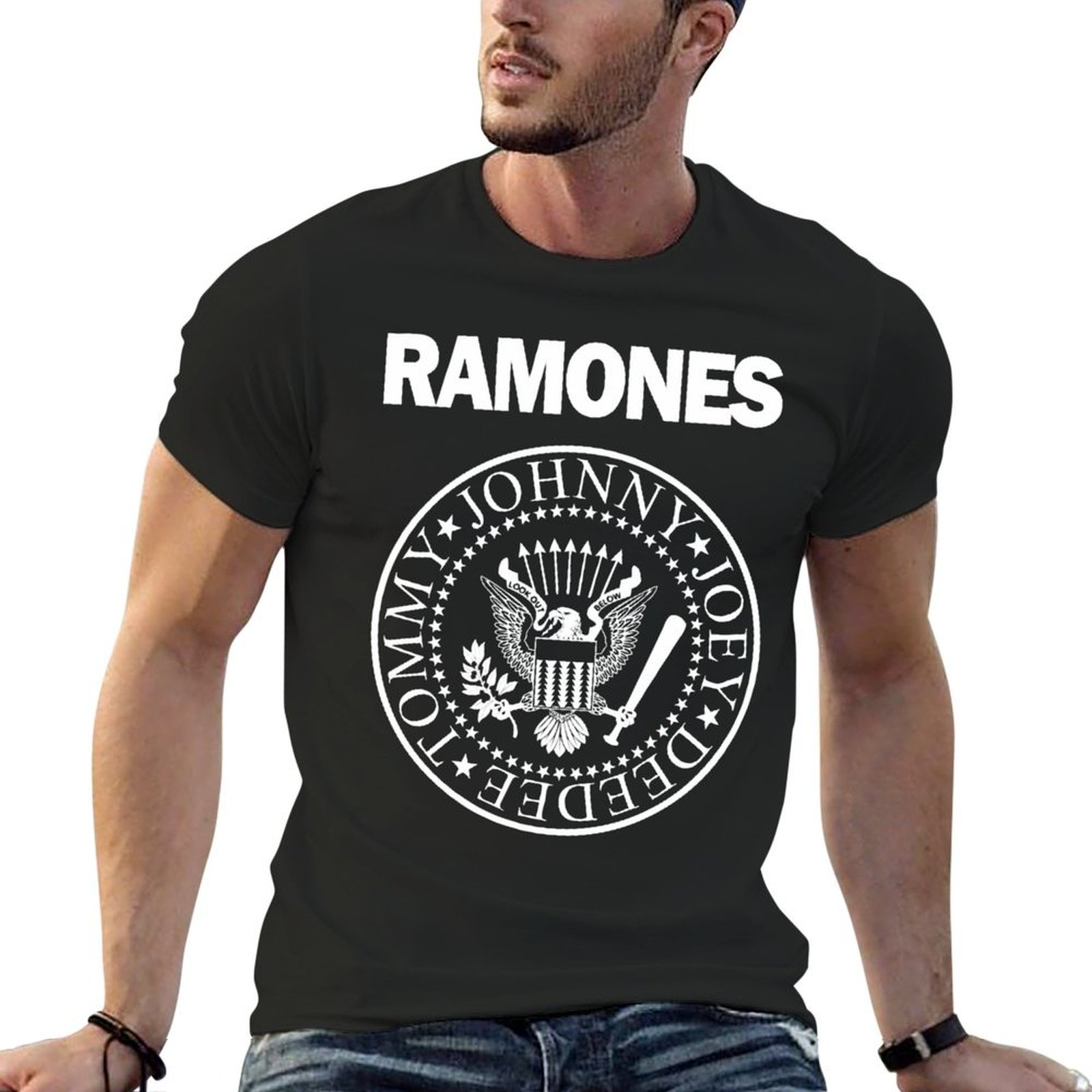 A camiseta Ramone Merch Essential para homens, Street Wear, Blusa, Itens de Anime, Roupas