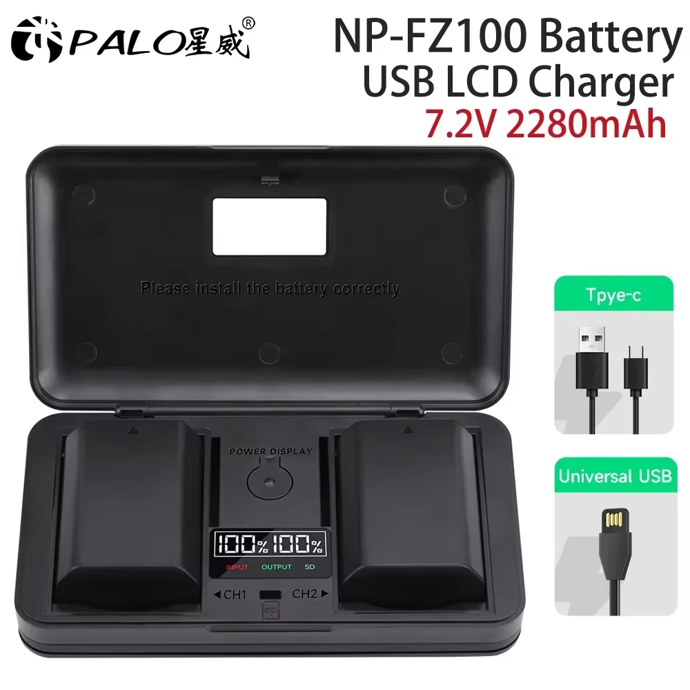 NP-FZ100 NPFZ100 NP FZ100 Bateria z ładowarką i etui do Sony A9 A9M2 A7R III A7C A7IV III A6600 A7M3 A7R3 A7S3 A7R4 A7M4 BC-QZ1