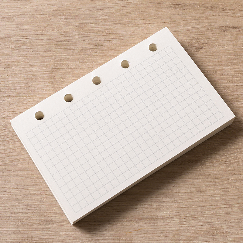 Recambio de cuaderno de hojas sueltas M5/A8, carpeta en espiral, página interior semanal mensual para hacer línea, cuadrícula de puntos, papelería de papel interior