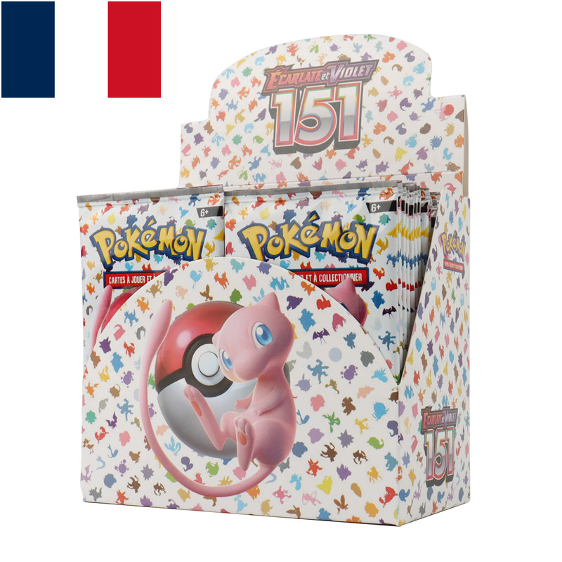 360 шт. французская версия Pokémon TCG: Scarlet & Violet 151 классическая коробка расширения, торговая карта Pokemon, 36 упаковок, коробка
