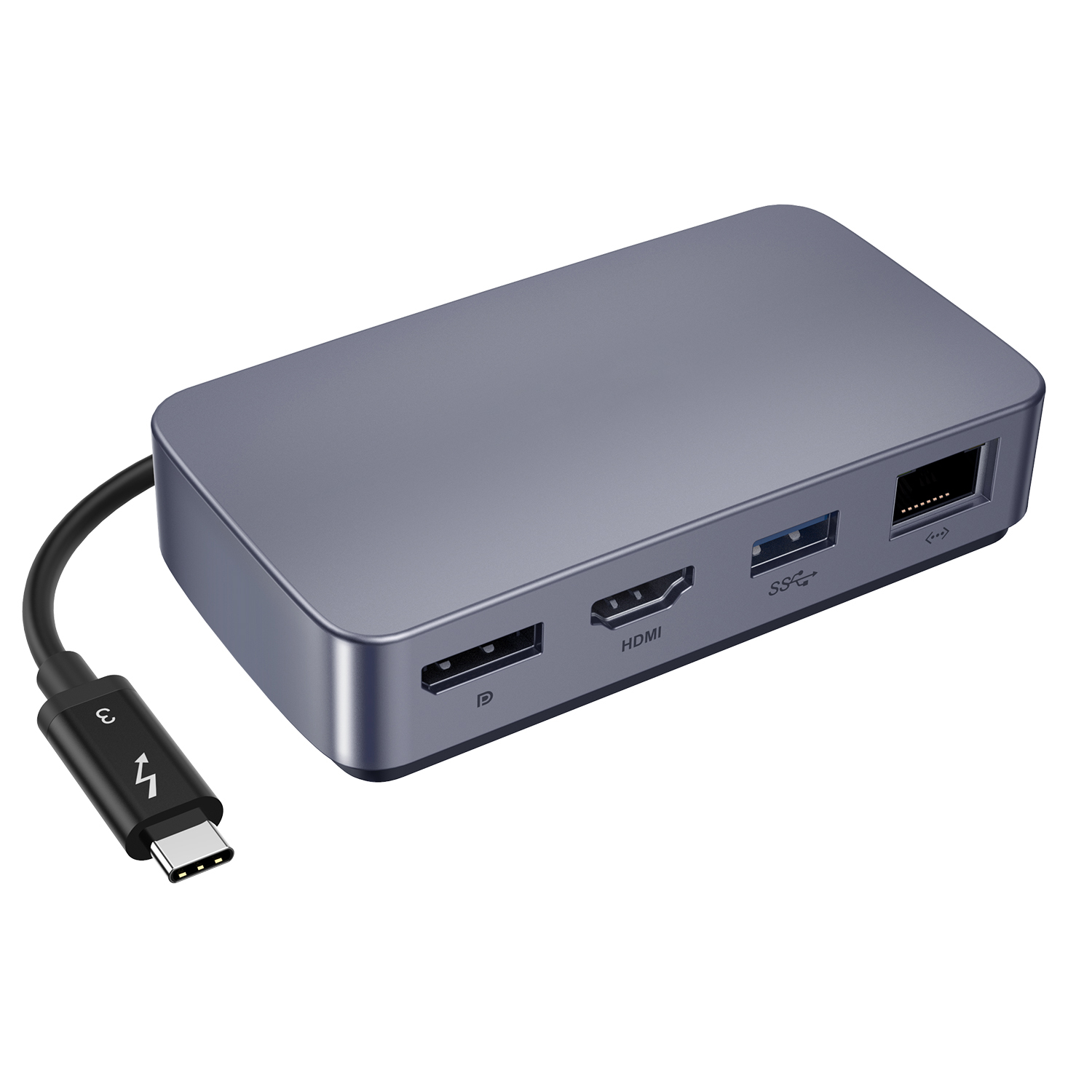 Adaptor HUB HDMI USB C 4K 60Hz, DP, Gigabit Ethernet, USB 3.0, Stasiun Dok Thunderbolt 3/4 untuk Macbook Pro Air /HP/Dell
