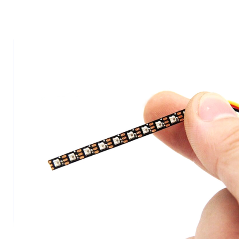 Placa de tira de luz de led programável ws2812, faixa de luz de 3.5mm de largura, design pcb macio, 3.3-5v para rc whoop fpv, 1 peça