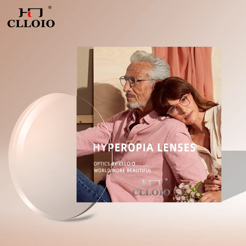 CLLOIO Anti Blue Blocking Hyperopia Presbyopia Lens 1.56 1.61 1.67 1.74 Prescription CR-39 Resin Aspheric Optical Reading Lenses