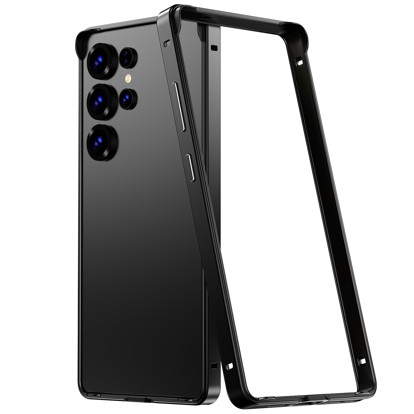 Luxe Lichtgewicht Aluminium Metalen Frame voor Samsung Galaxy S26 25 24 23 Ultra Hybride Siliconen Bumper Case Alloy Beschermende Accessoires