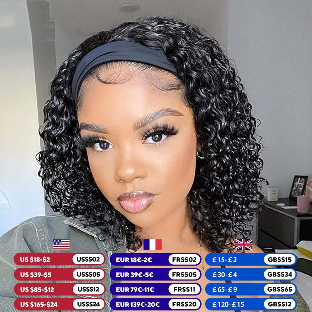 Brasil Kinky Xoăn Đầu Tóc Giả Tóc 8-30 Inch Glueless Kinky Xoăn Tóc Tóc Giả Nữ Dễ Dàng đi 180% Yarra