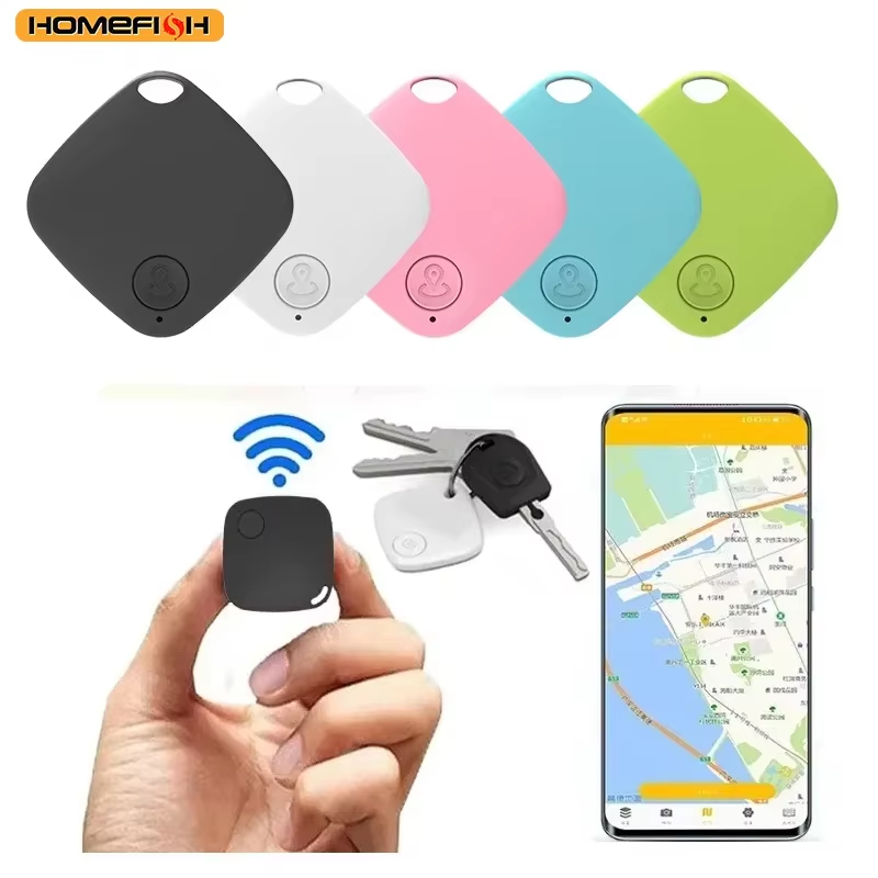 HOMEFISH Mini Bluetooth 5.0 Lokalizator Anti-Lost Okrągły Tracker dla Zwierząt, Dzieci, Toreb, Portfeli, Inteligentny Lokalizator