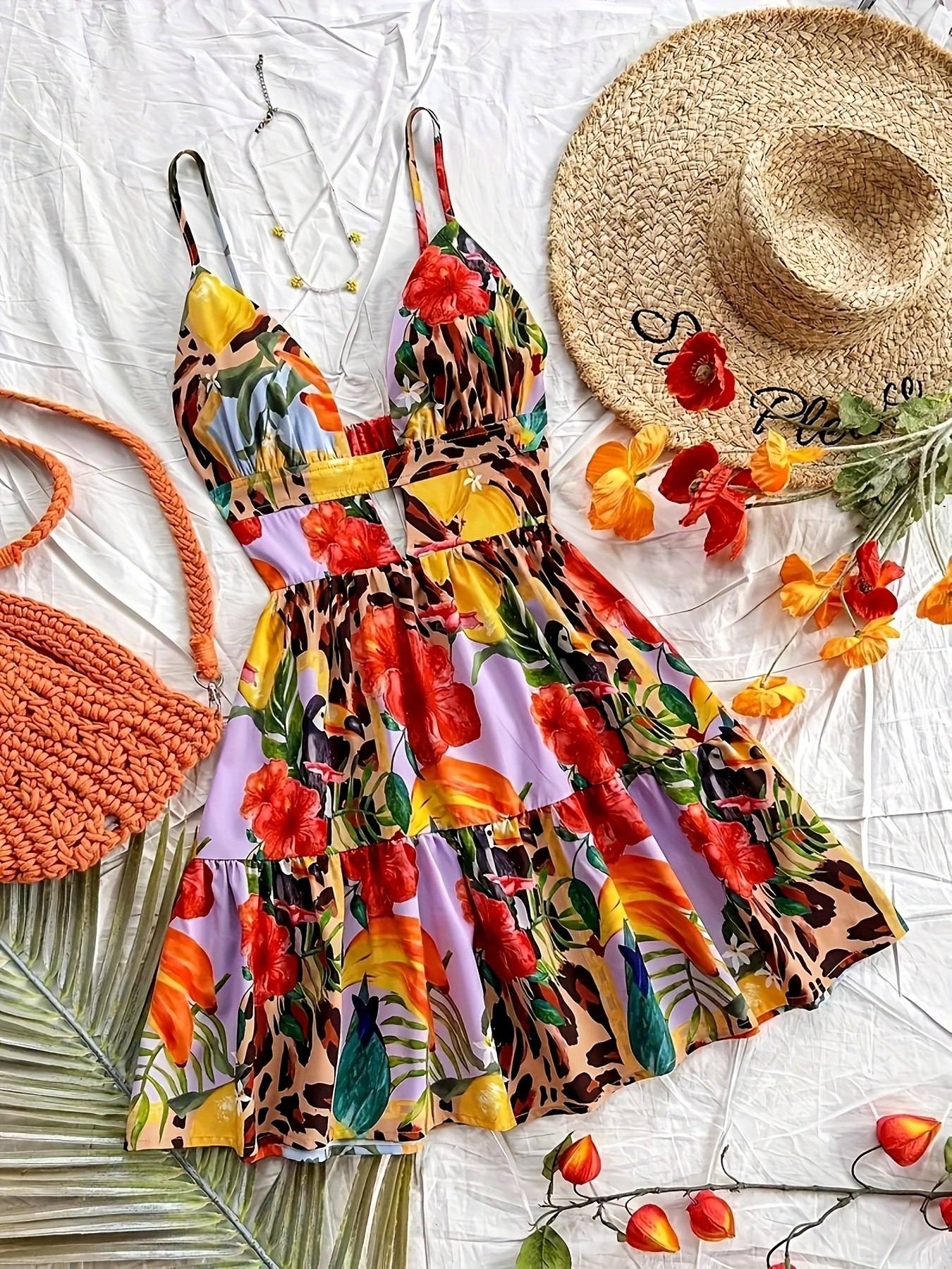 Mode dames bloemenprint kanten hemdje V-hals backless sexy vakantie schouderband elastische strandjurk vrouwelijk