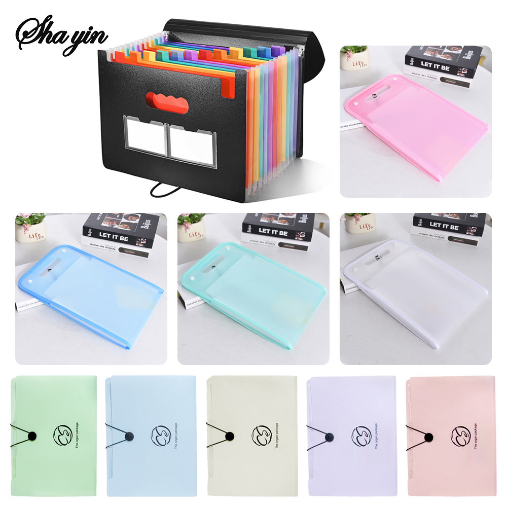 Bolsa de órgano de mano, carpeta A4, bolsa de almacenamiento de papel para examen de estudiante de gran capacidad, bolsa de almacenamiento de clasificación de archivos de billetes de 13 capas