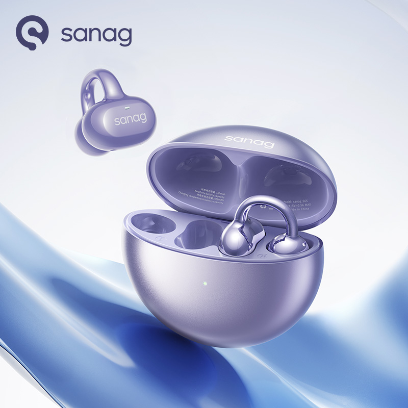 Sanag S6S Free Open Ear Clip-on-Kopfhörer 3D-Sound Bluetooth-Kopfhörer OWS Sport Wireless Headset Touch Control APP EQ-Einstellung
